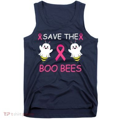 Breast Cancer Save The Boo Bees Halloween Tank Top