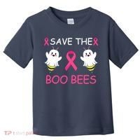 Breast Cancer Save The Boo Bees Halloween Toddler T-Shirt thumb 0
