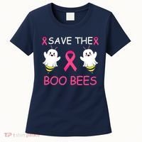Breast Cancer Save The Boo Bees Halloween Women's T-Shirt thumb 0