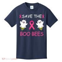 Breast Cancer Save The Boo Bees Halloween Kids T-Shirt thumb 0