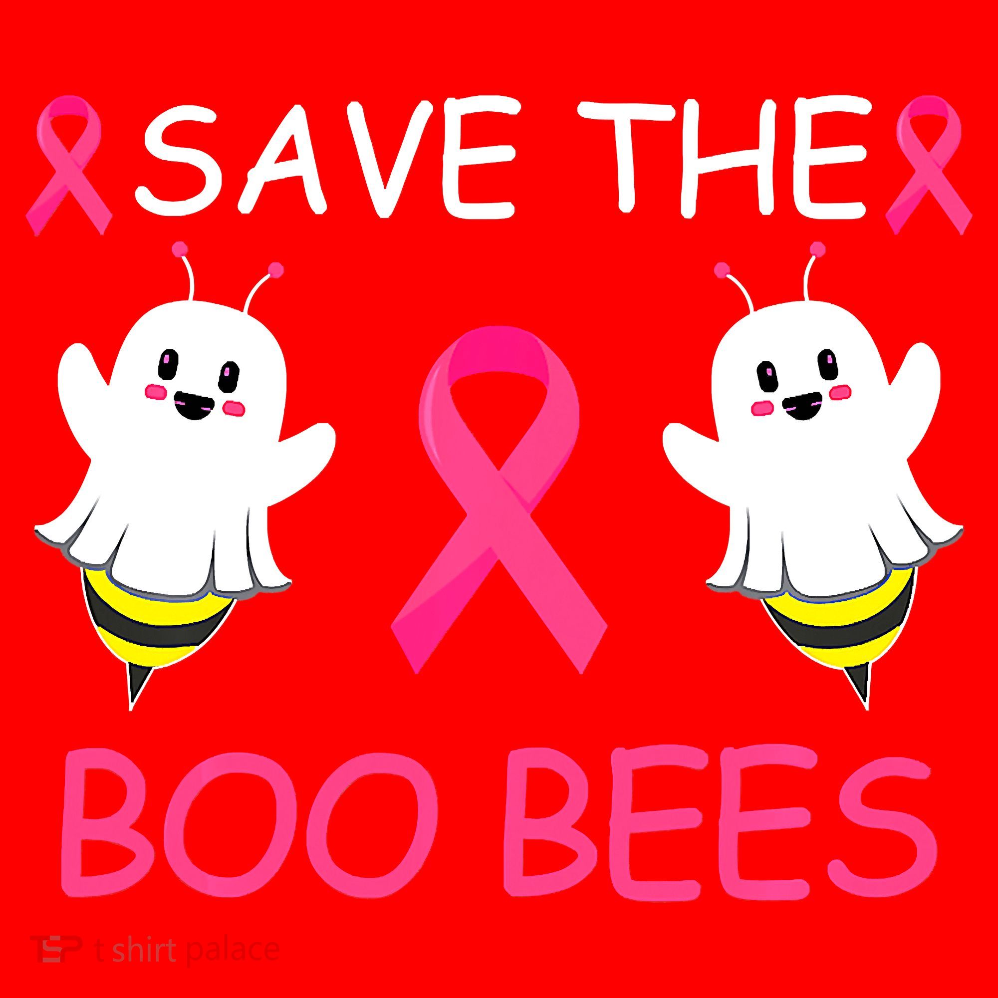 Breast Cancer Save The Boo Bees Halloween Santa Hat