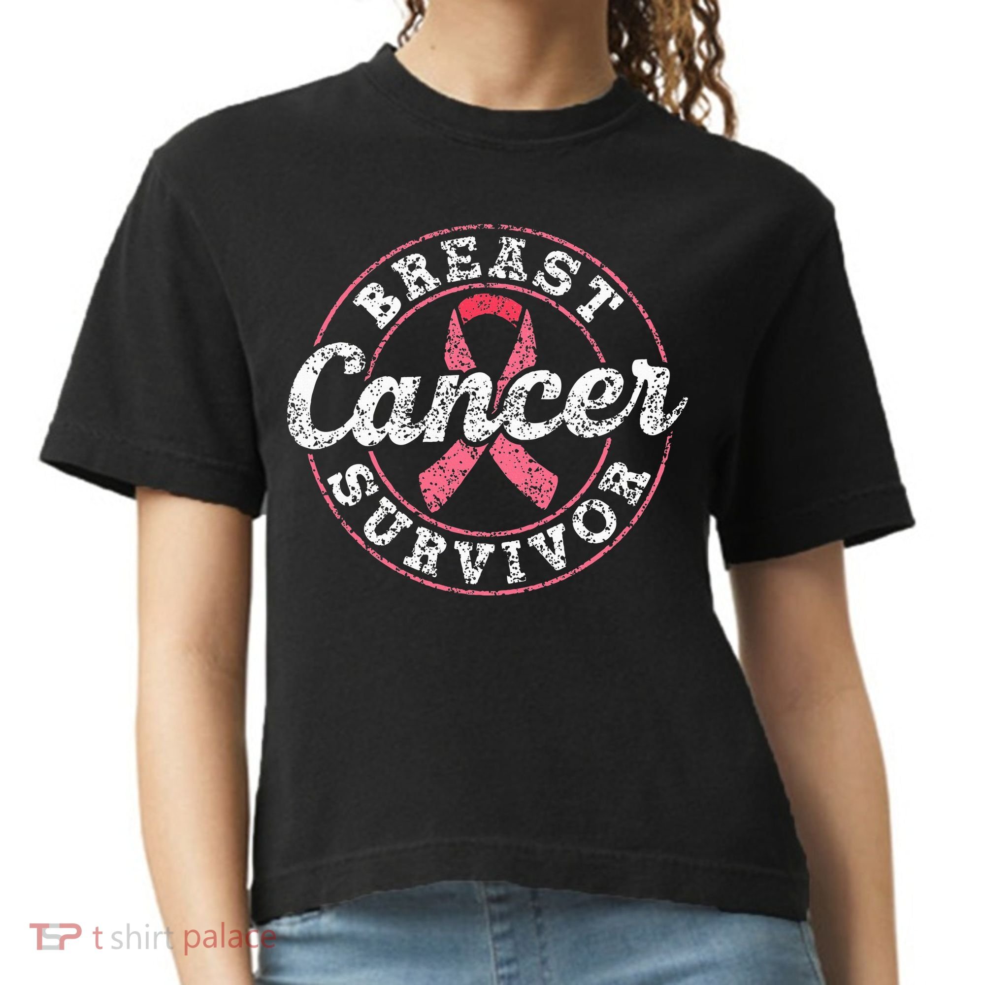 Breast Cancer Survivor Pink Awareness Fight Breast Cancer Comfort Colors Boxy T-Shirt