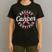 Breast Cancer Survivor Pink Awareness Fight Breast Cancer T-Shirt thumb 4