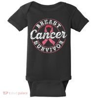 Breast Cancer Survivor Pink Awareness Fight Breast Cancer Baby Bodysuit thumb 0