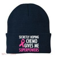 Breast Cancer Secretly Hoping Chemo Gives Me Superpowers Beanie thumb 0