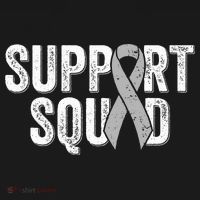 Brain Cancer Support Squad Friend Family Support Ribbon Women's Hoodie thumb 2