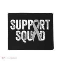 Brain Cancer Support Squad Friend Family Support Ribbon Mousepad thumb 0