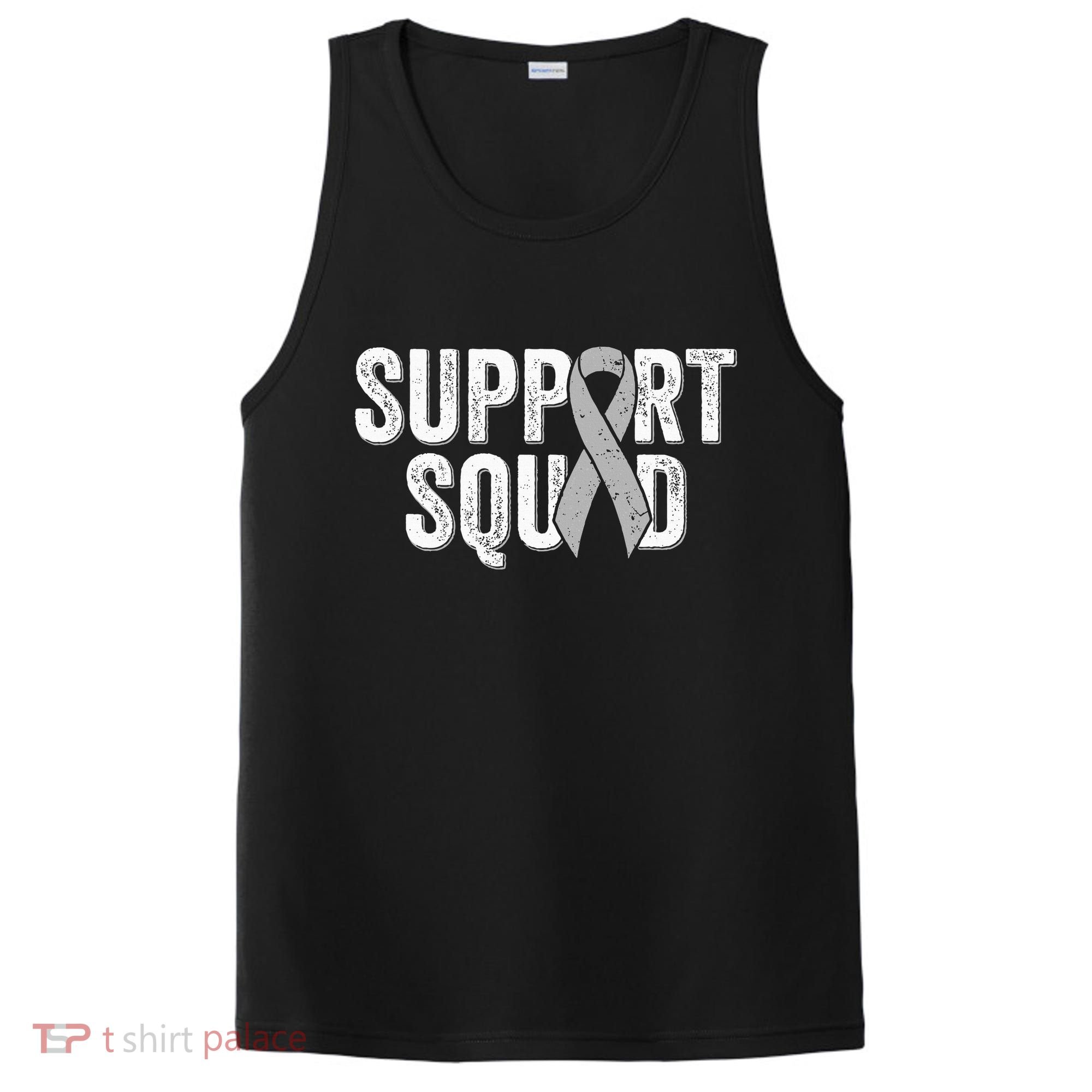 Brain Cancer Support Squad Friend Family Support Ribbon PosiCharge Competitor Tank