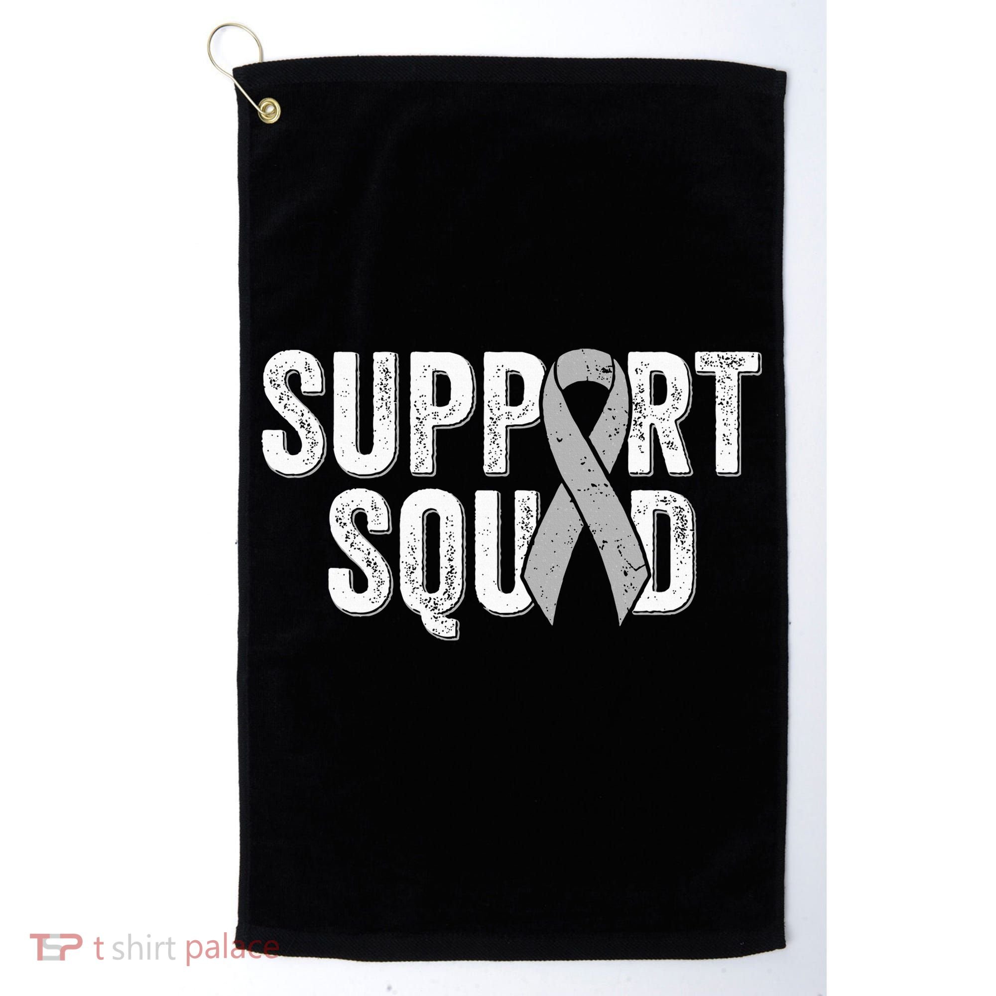 Brain Cancer Support Squad Friend Family Support Ribbon Golf Towel
