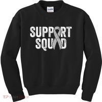 Brain Cancer Support Squad Friend Family Support Ribbon Kids Sweatshirt thumb 0