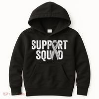 Brain Cancer Support Squad Friend Family Support Ribbon Kids Hoodie thumb 0