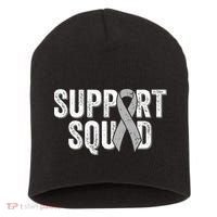 Brain Cancer Support Squad Friend Family Support Ribbon Short Acrylic Beanie thumb 0