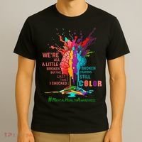 Broken Crayons Still Color Mental Health Awareness Matters T-Shirt thumb 3