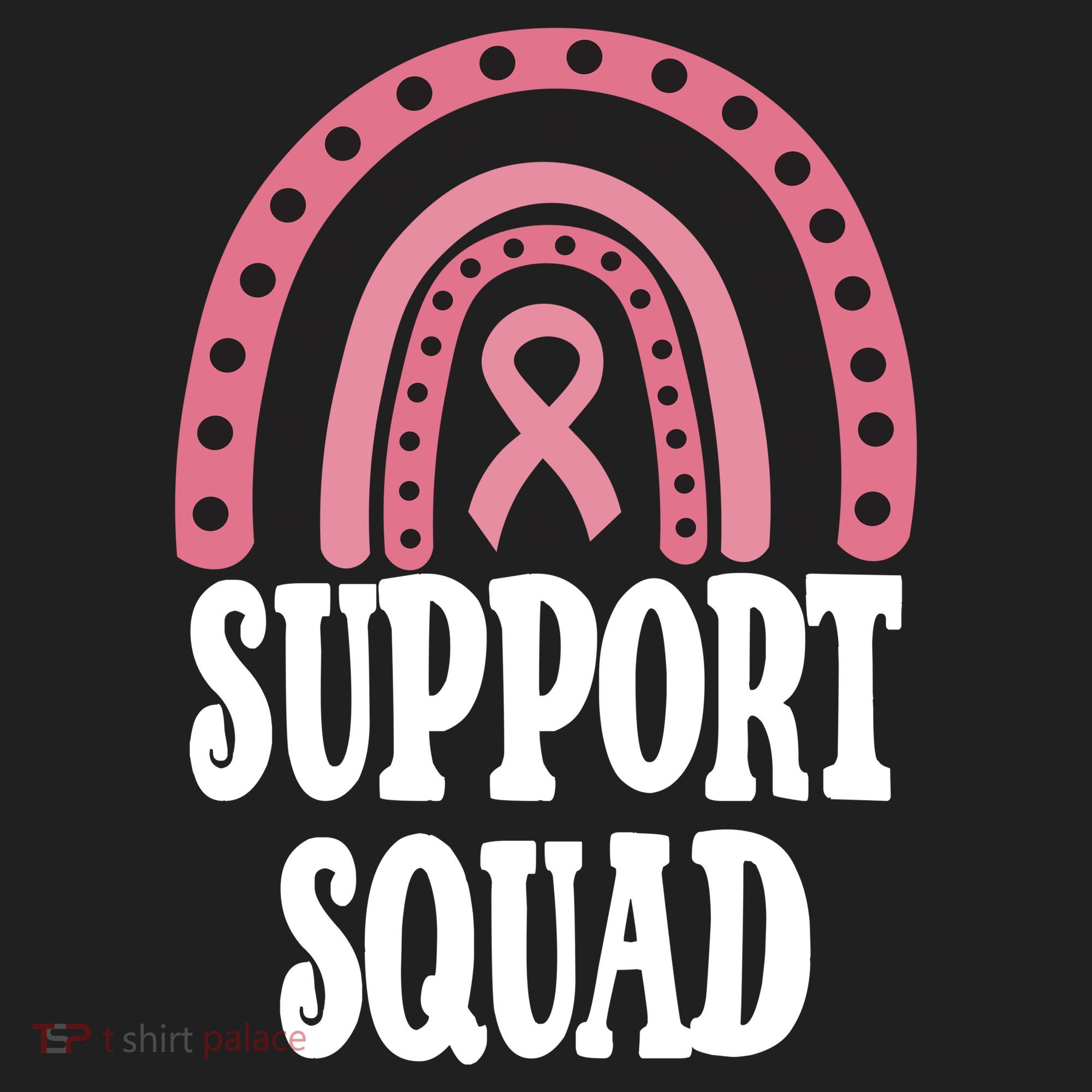 Breast Cancer Support Squad Rainbow Ribbon Women's Sweatshirt
