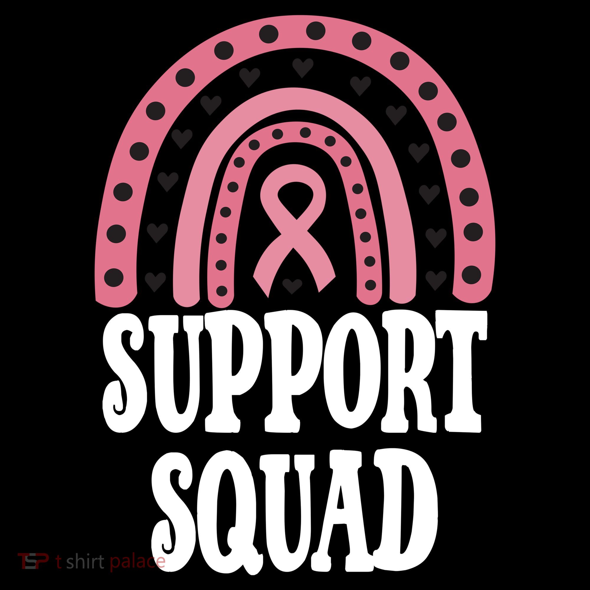Breast Cancer Support Squad Rainbow Ribbon Backpack