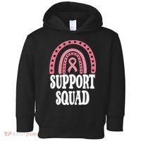 Breast Cancer Support Squad Rainbow Ribbon Toddler Hoodie thumb 0