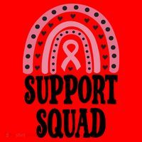 Breast Cancer Support Squad Rainbow Ribbon Santa Hat thumb 1