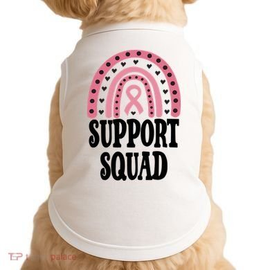 Breast Cancer Support Squad Rainbow Ribbon Doggie Tank