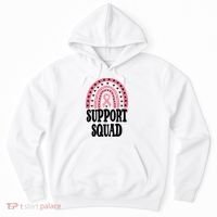 Breast Cancer Support Squad Rainbow Ribbon Hoodie thumb 0