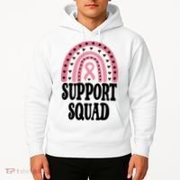 Breast Cancer Support Squad Rainbow Ribbon Hoodie thumb 2