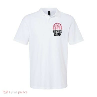 Breast Cancer Support Squad Rainbow Ribbon Polo