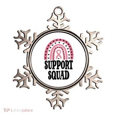 Breast Cancer Support Squad Rainbow Ribbon Ornament