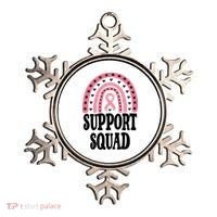Breast Cancer Support Squad Rainbow Ribbon Ornament thumb 0