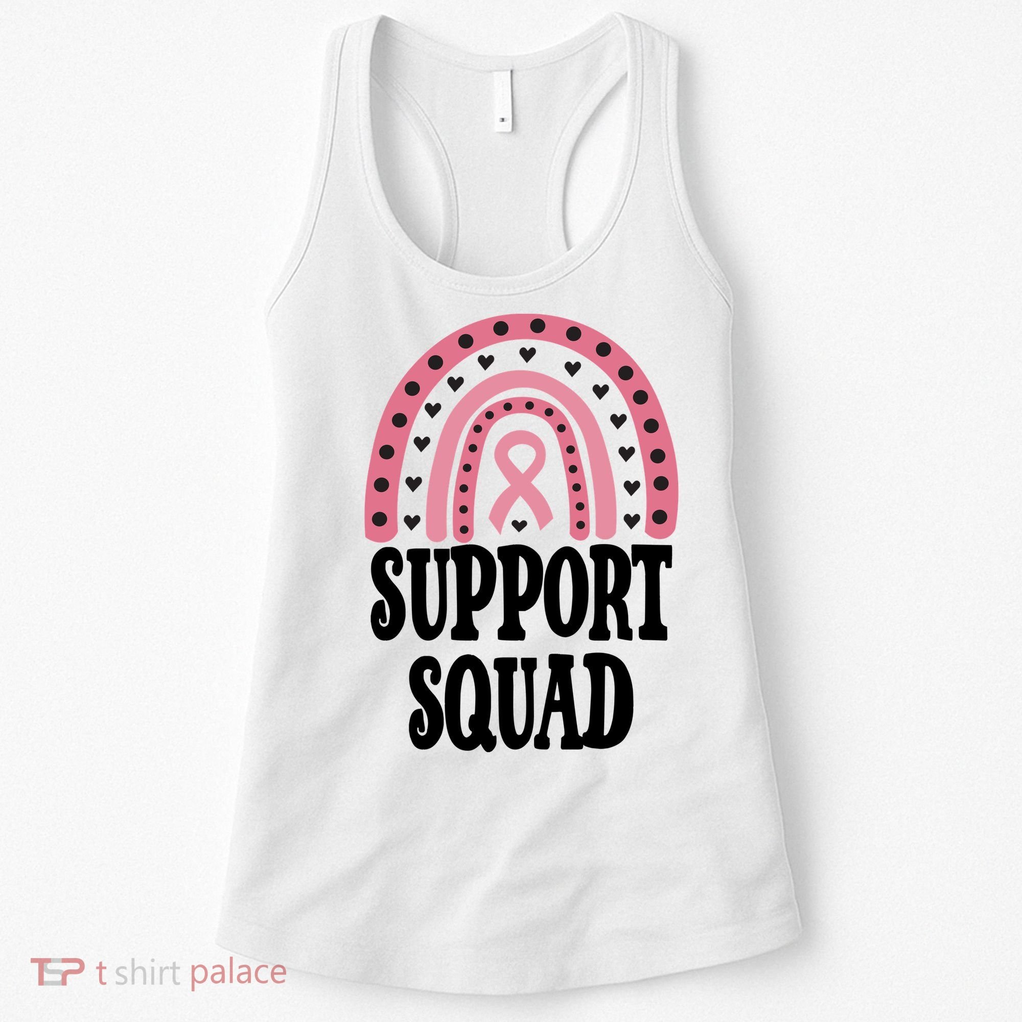 Breast Cancer Support Squad Rainbow Ribbon Women's Tank Top
