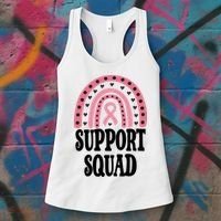 Breast Cancer Support Squad Rainbow Ribbon Women's Tank Top thumb 3