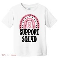 Breast Cancer Support Squad Rainbow Ribbon Toddler T-Shirt thumb 0