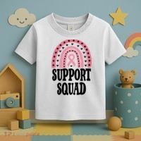 Breast Cancer Support Squad Rainbow Ribbon Toddler T-Shirt thumb 3