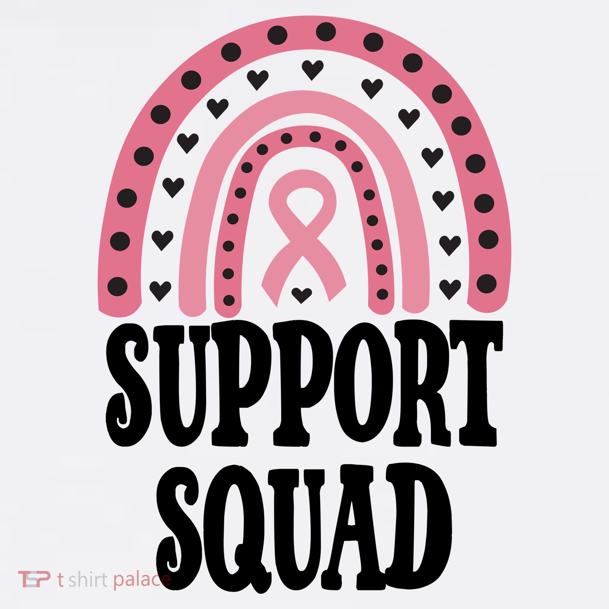 Breast Cancer Support Squad Rainbow Ribbon Visor