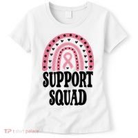 Breast Cancer Support Squad Rainbow Ribbon Women's T-Shirt thumb 0