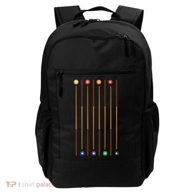 Biliard Cue Stick And 8 Pool Balls Awesome Game Cute Gift Backpack