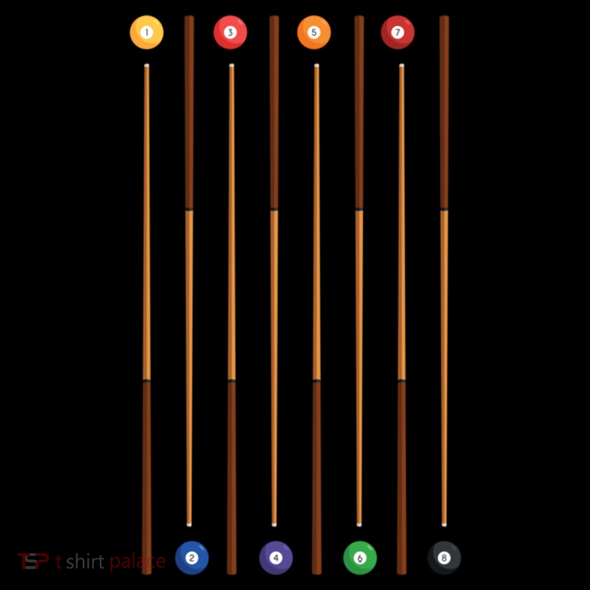 Biliard Cue Stick And 8 Pool Balls Awesome Game Cute Gift Women's Hoodie