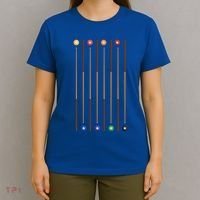 Biliard Cue Stick And 8 Pool Balls Awesome Game Cute Gift T-Shirt thumb 4