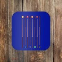 Biliard Cue Stick And 8 Pool Balls Awesome Game Cute Gift Coaster thumb 0