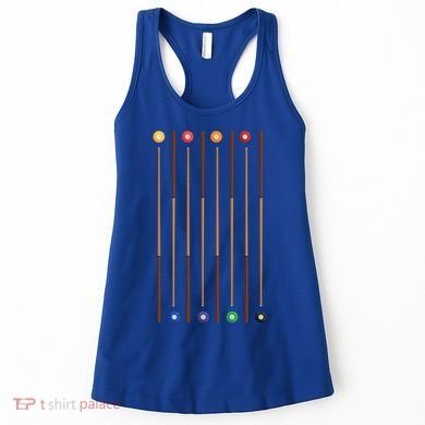 Biliard Cue Stick And 8 Pool Balls Awesome Game Cute Gift Women's Tank Top