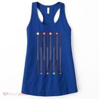 Biliard Cue Stick And 8 Pool Balls Awesome Game Cute Gift Women's Tank Top thumb 0