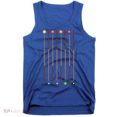 Biliard Cue Stick And 8 Pool Balls Awesome Game Cute Gift Tank Top