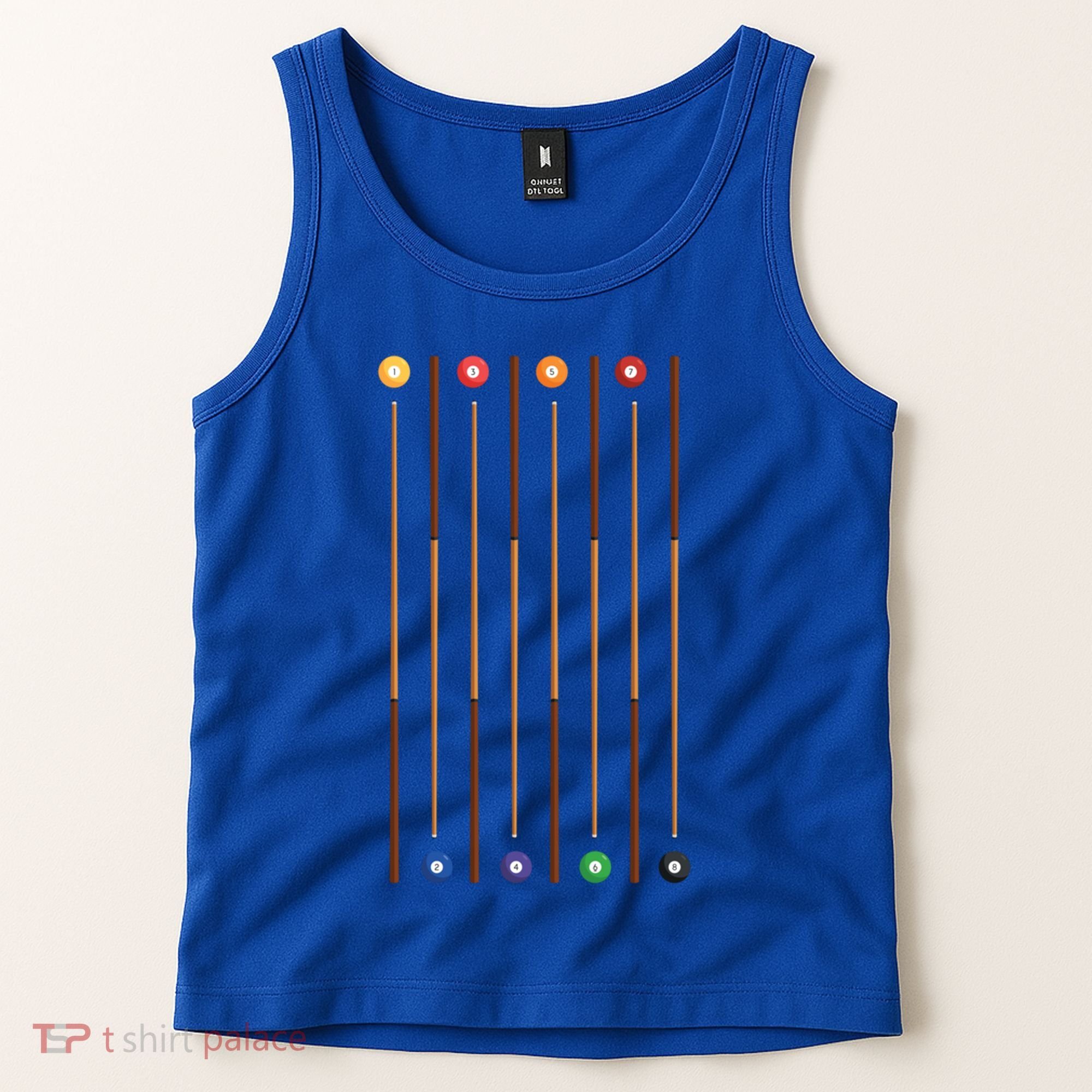 Biliard Cue Stick And 8 Pool Balls Awesome Game Cute Gift Tank Top