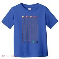 Biliard Cue Stick And 8 Pool Balls Awesome Game Cute Gift Toddler T-Shirt thumb 0