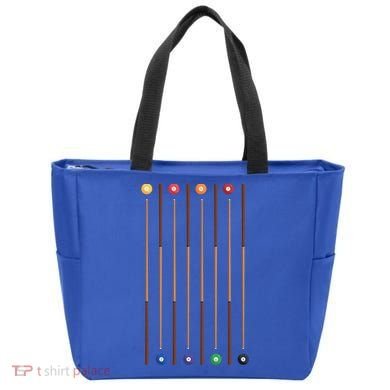 Biliard Cue Stick And 8 Pool Balls Awesome Game Cute Gift Tote Bag