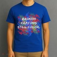 Broken Crayons Still Color Mental Health Awareness Supporter T-Shirt thumb 3