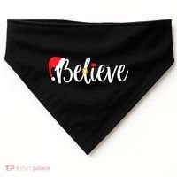 Believe Christmas Shirt Believe Santa TShirt USA-Made Doggie Bandana thumb 0