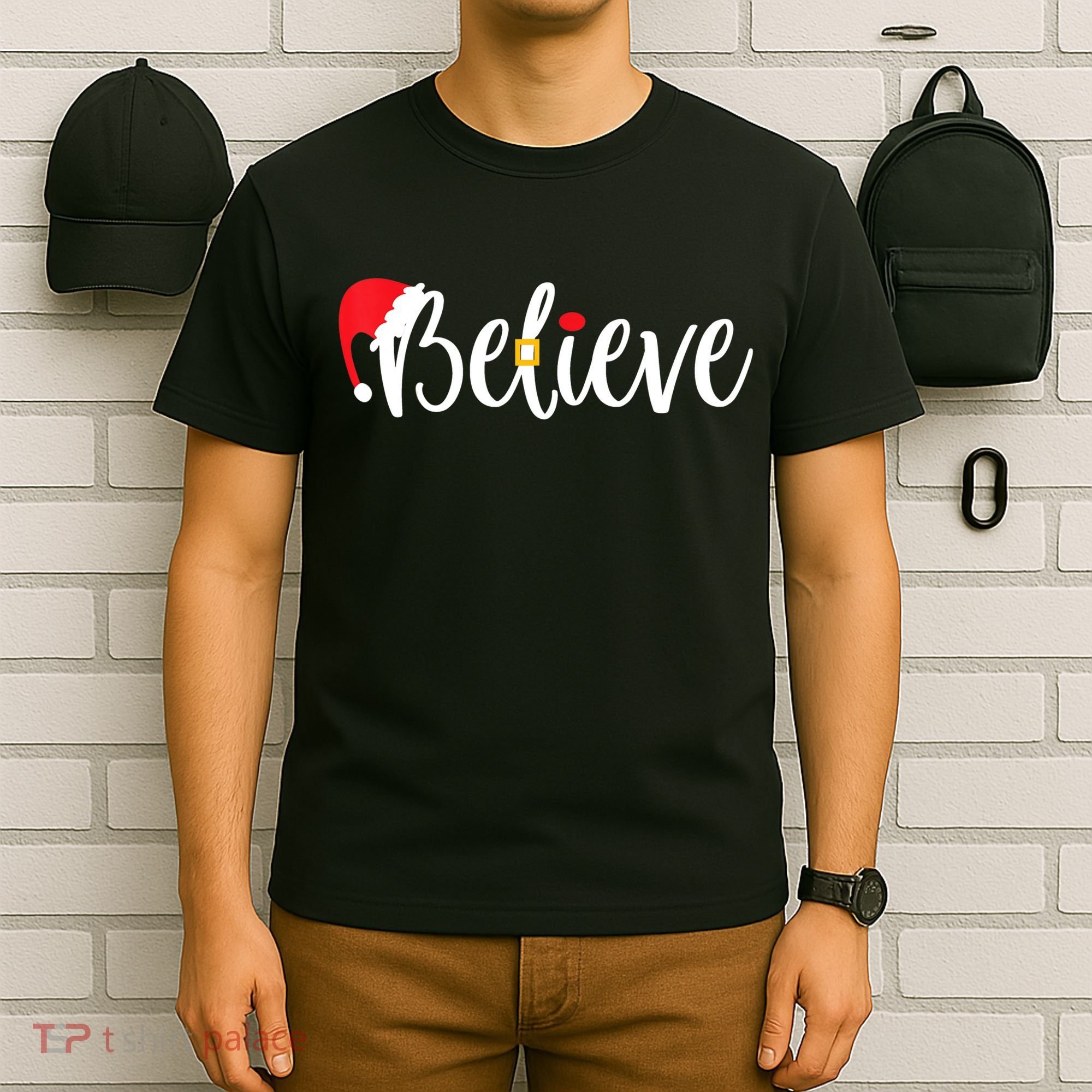 Believe Christmas Shirt Believe Santa TShirt T-Shirt