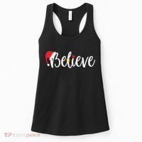 Believe Christmas Shirt Believe Santa TShirt Women's Tank Top thumb 0