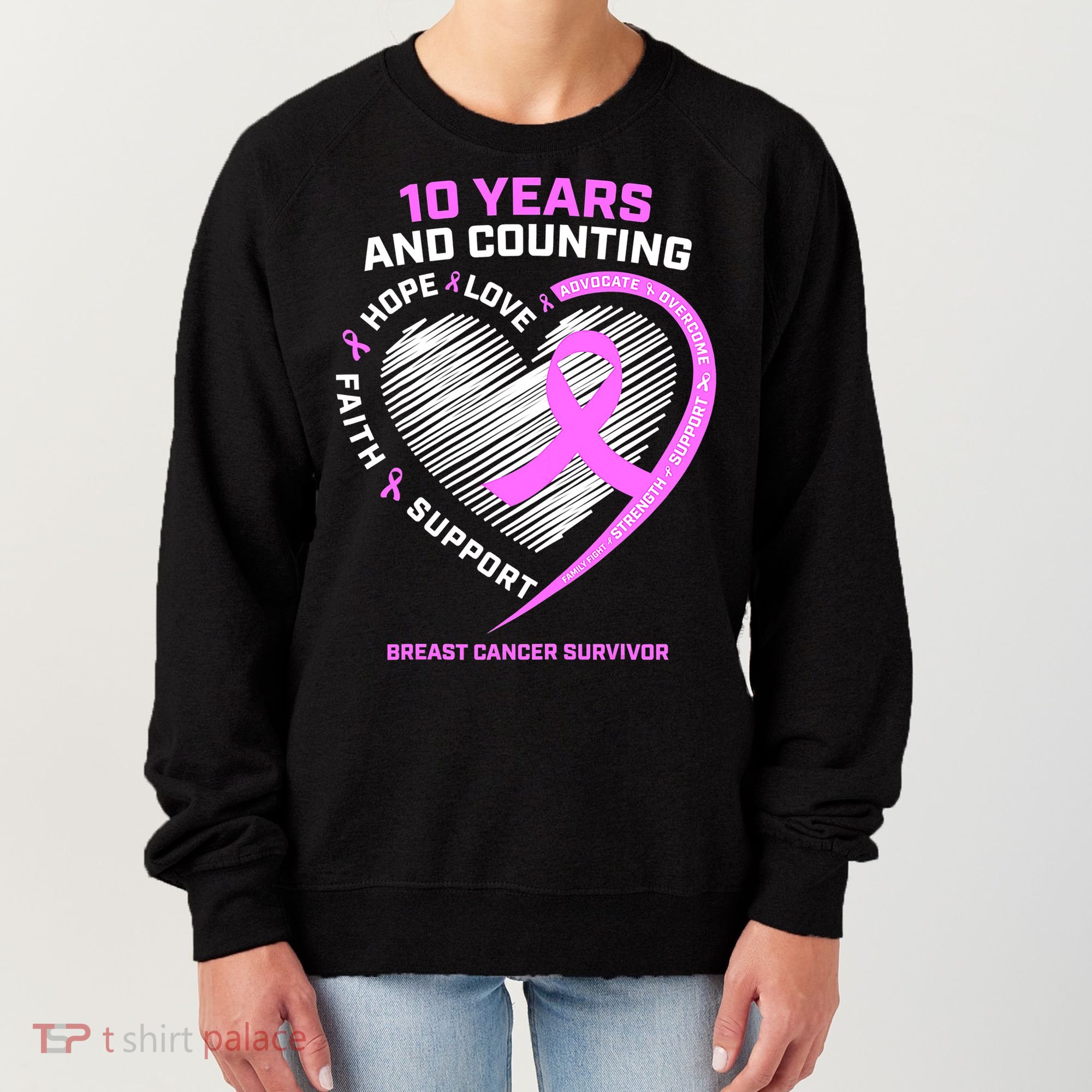 Breast Cancer Survivor 10 Year For Women Cancer Women's Sweatshirt
