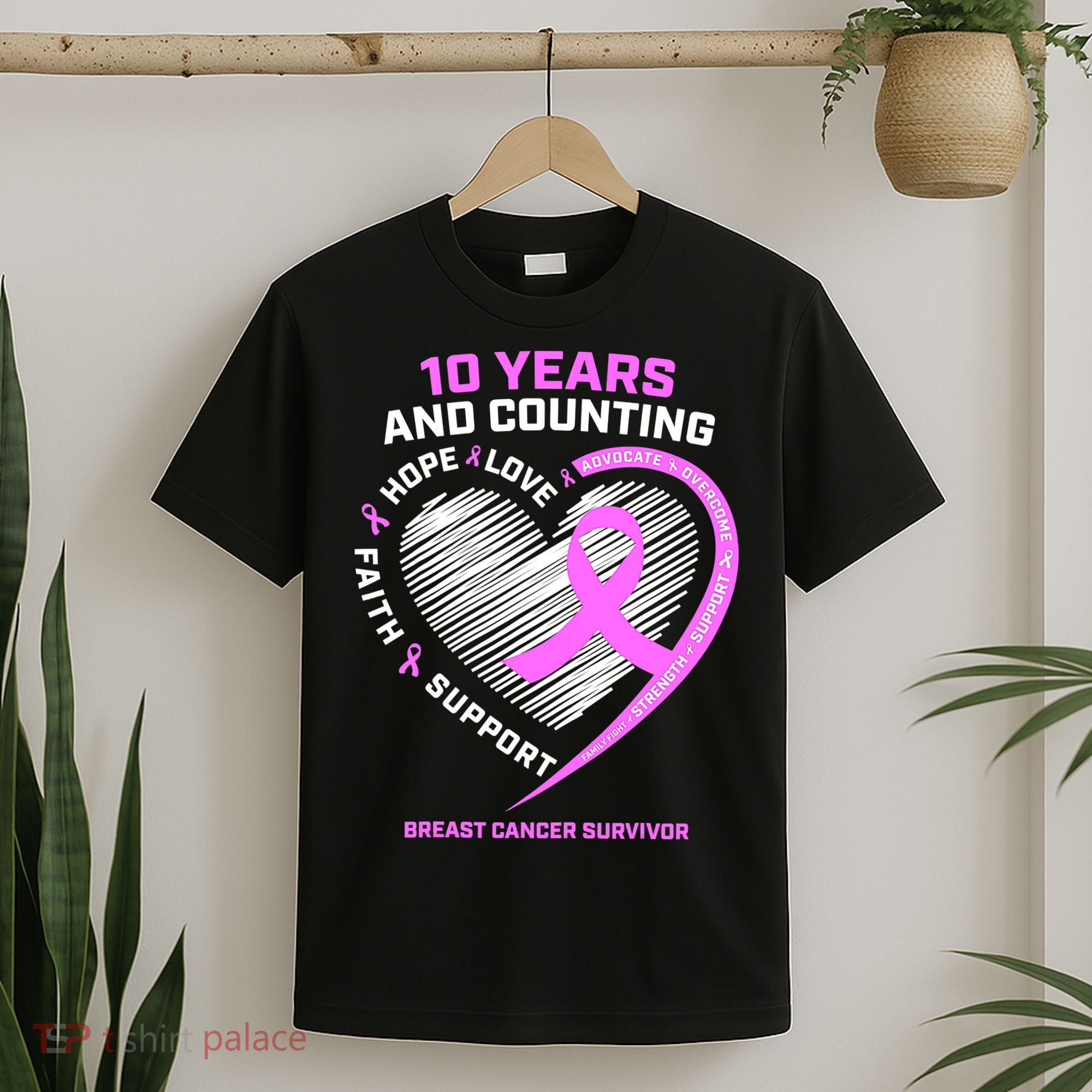 Breast Cancer Survivor 10 Year For Women Cancer T-Shirt