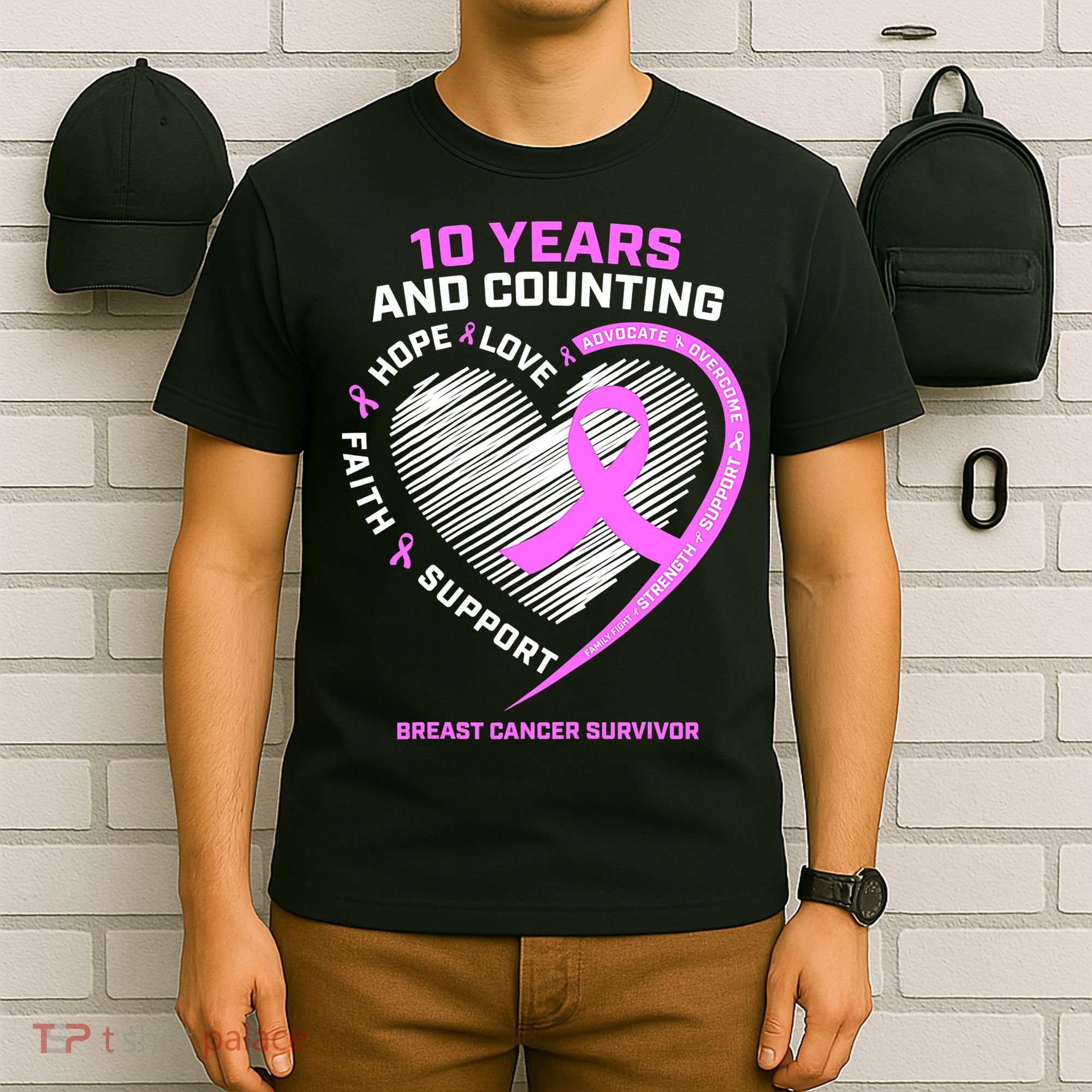 Breast Cancer Survivor 10 Year For Women Cancer T-Shirt